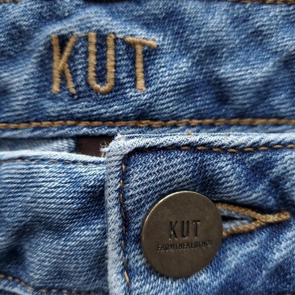 KUT from the Kloth High Rise Cigarette Leg Distressed Size 4 - Picture 7 of 15